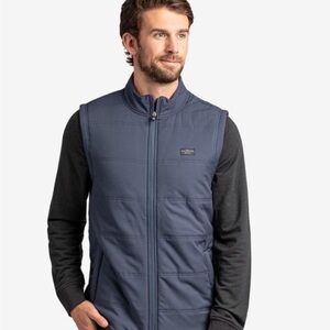 Travis Mathew interlude puffer golf vest, Navy, size Large